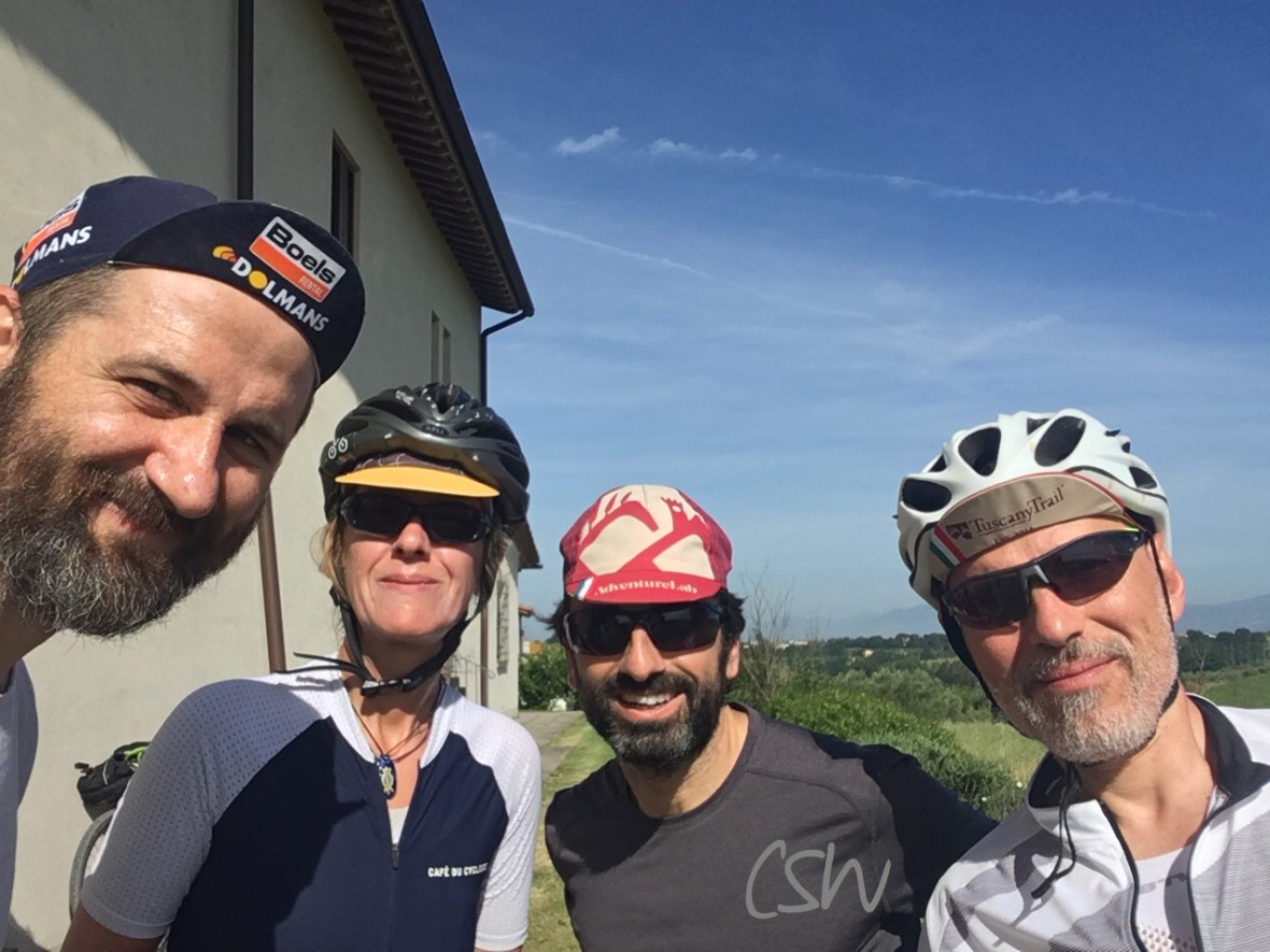 Carlo, moi, Massimo and Fabio - three supernice Italian guys who I had a lovely evening with.