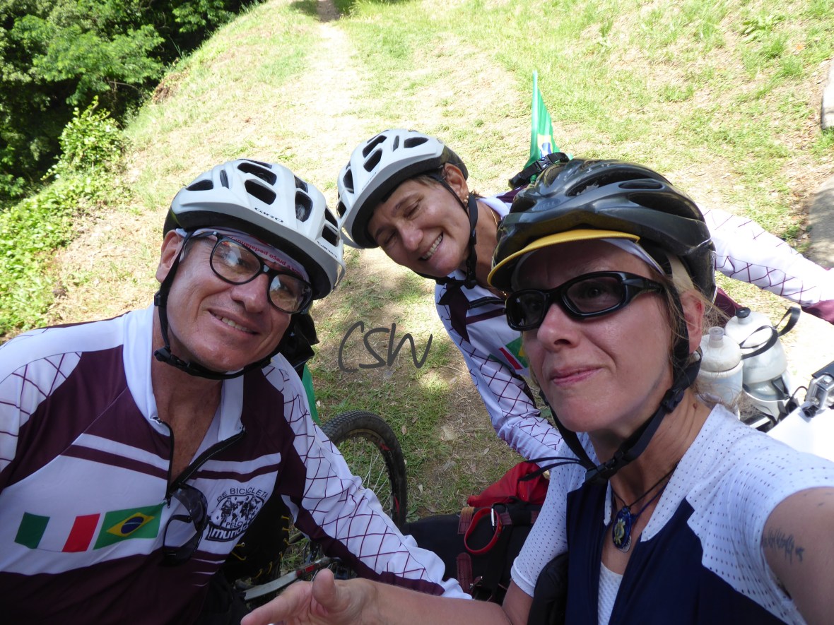 Porfirio, Veronica and me taking a rest in the shade