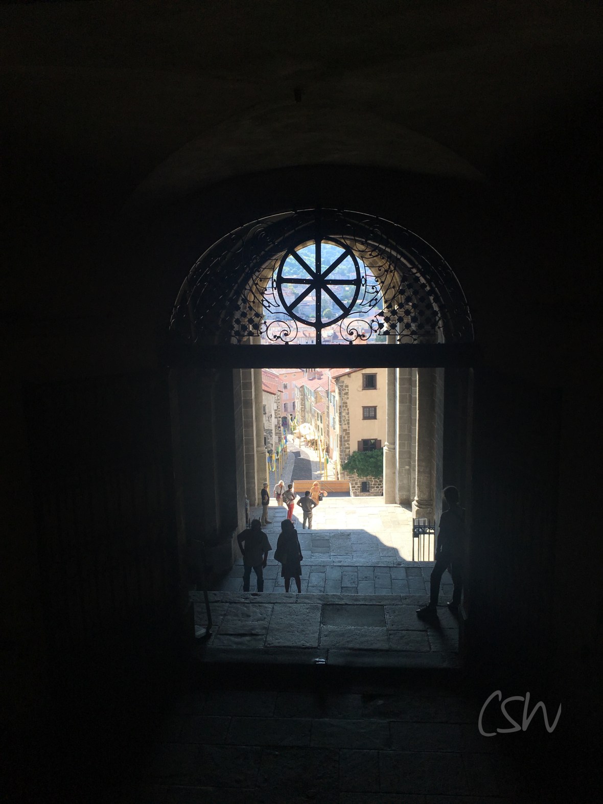 This is what pilgrims see when they start their long journey to Santiago de Compostella. 