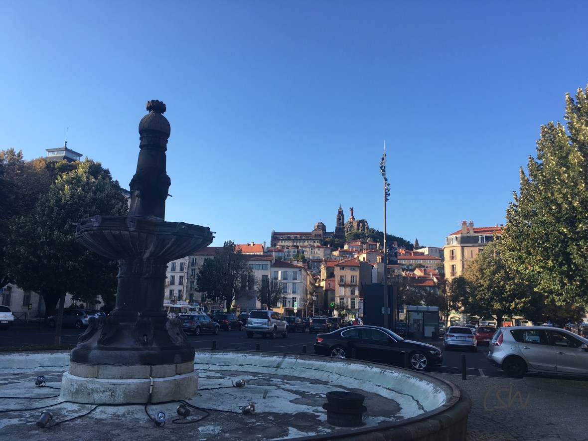 The view up to the cathedral in Le Puy